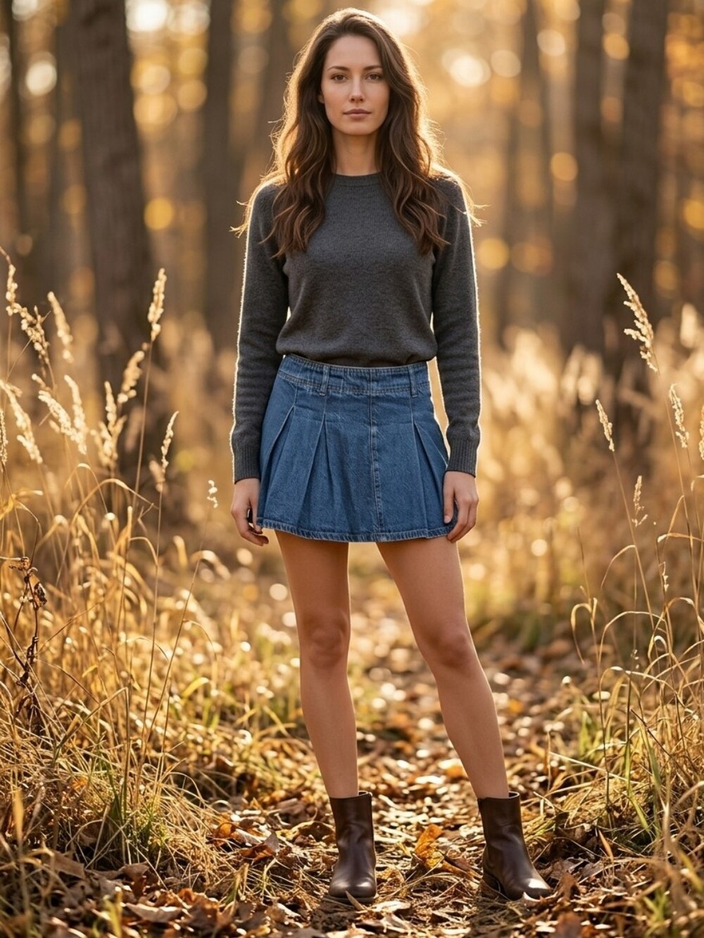 American Eagle Pleated Denim Micro Mini Skort Sz 10 Y2K Festival Summer‎ Western